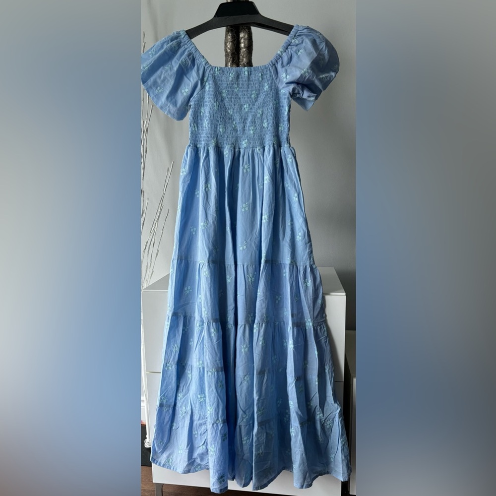 NWOT💥 Blue 💯% cotton Maxi Dress, small